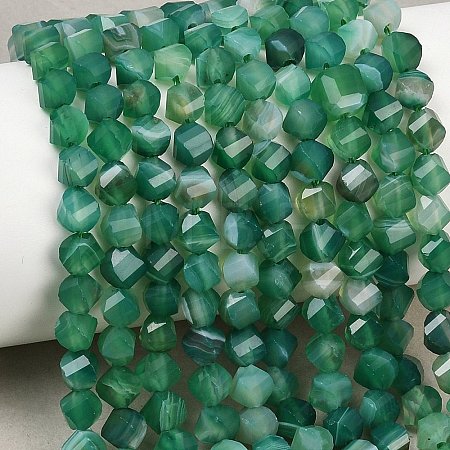 Natural Banded Agate Beads Strands G-P611-C11-01-1