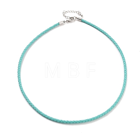 Braided Round Imitation Leather Bracelets Making BJEW-H610-01P-12-1