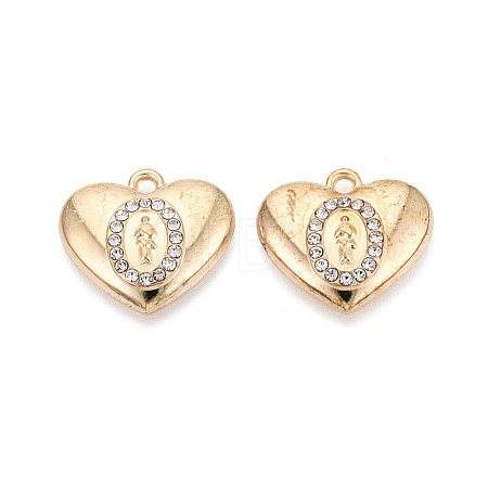 Alloy Rhinestone Pendants FIND-N008-26KCG-1