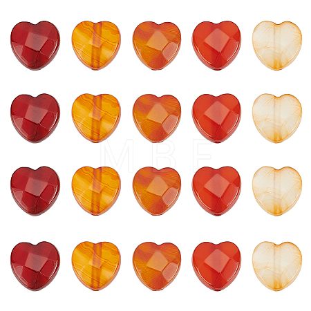 Natural Red Agate Beads Strands G-WH0030-54B-1