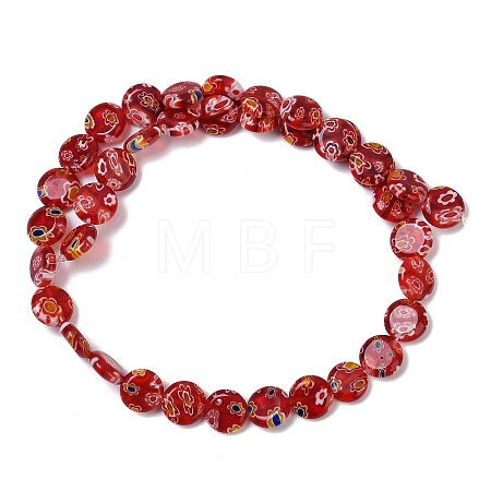 Handmade Millefiori Lampwork Beads Strands LAMP-G166-17B-05-1