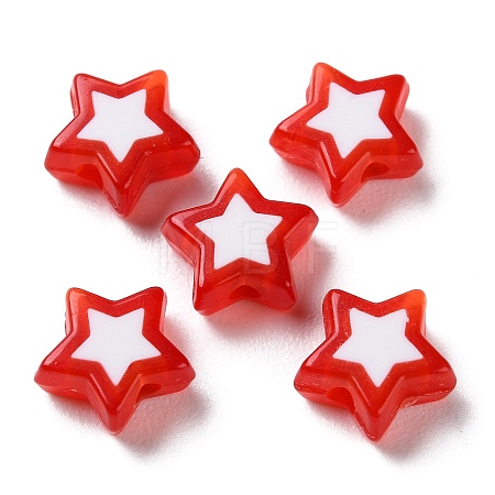 Star Acrylic Beads TACR-C001-02B-1