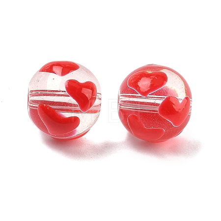 Transparent Glass Enamel Beads GLAA-P078-01A-09-1