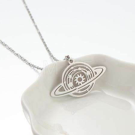 304 Stainless Steel Cutout Pendant Necklaces for Women WGF4B22-06-1