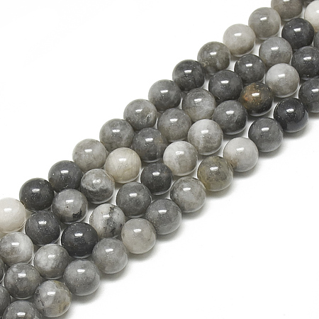 Natural Hawk's Eye Beads Strands G-S300-110-8mm-1