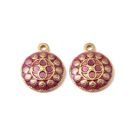 304 Stainless Steel Enamel Pendants STAS-I371-13G-01-1