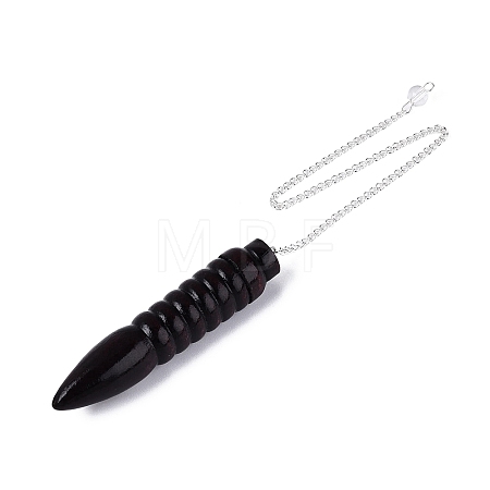 Walnut Wood Bullet Shape Dowsing Pendulums AJEW-Q005-03-1