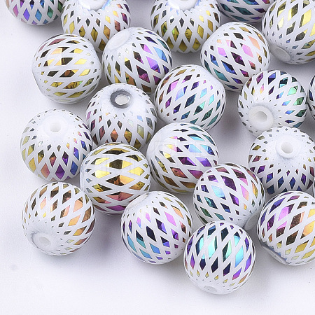 Electroplate Glass Beads X-EGLA-S178-07E-1