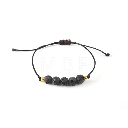 Bohemian Adjustable Handmade Dyed Natuarl Lava Rock Braided Bead Bracelets for Women RX0209-2-1