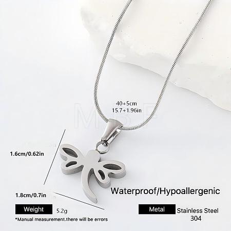 304 Stainless Steel Pendant Necklaces for Women DV7117-1-1