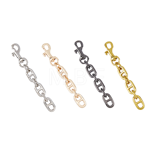4Pcs 4 Colors Alloy Mariner Link Chain Bag Strap Extenders FIND-FH0006-14-1