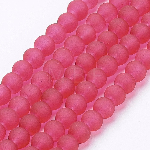 Transparent Glass Bead Strands GLAA-S031-6mm-40-1