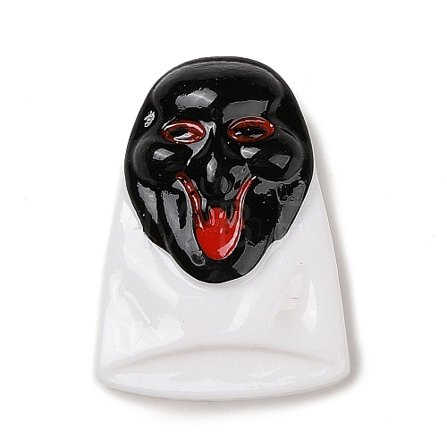 Ghost Mask Halloween Opaque Resin Decoden Cabochons RESI-R446-02E-1