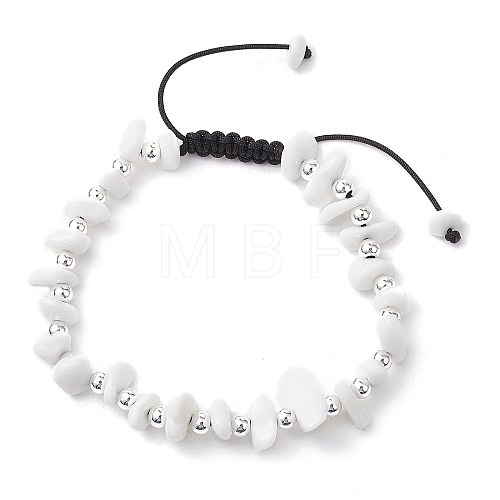 Glass Braided Bead Bracelets BJEW-JB11107-02-1