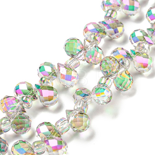 Electroplate Transparent Glass Beads Strands EGLA-P052-01A-FR01-1