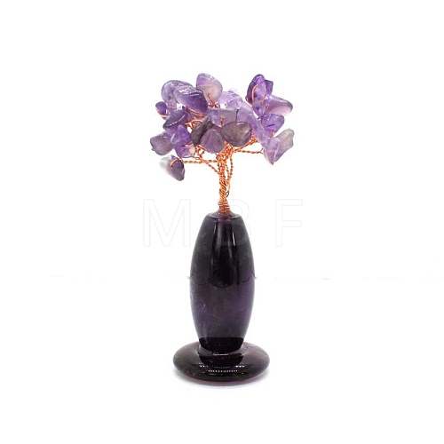 Natural Amethyst Vase Gravel Fortune Tree Mini Home Creative Office Decoration Crafts Small Ornaments PW-WG4D1F4-01-1