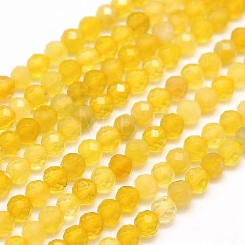 Natural Yellow Opal Beads Strands G-F509-07-4mm-1
