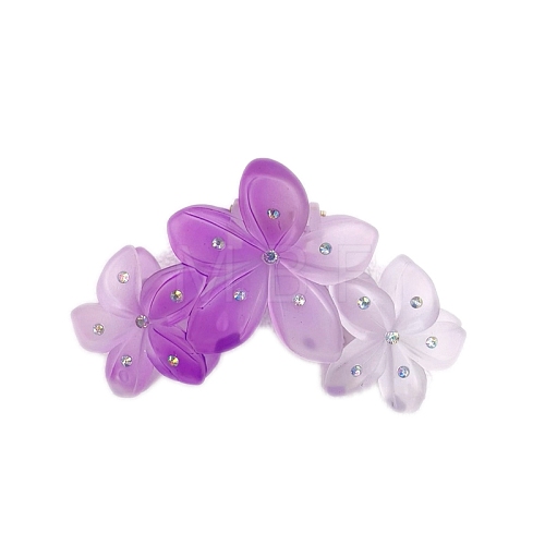 Resin with Rhinestone Claw Hair Clips PW-WG46975-02-1