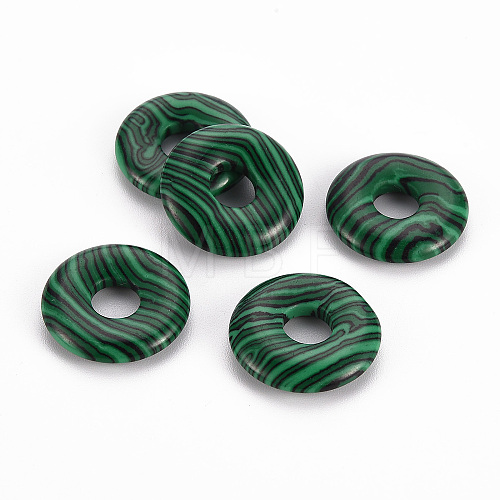 Synthetic Malachite Pendants G-T122-66J-1