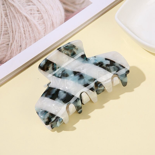 Cellulose Acetate Stripe Claw Hair Clips PW-WG4683C-04-1