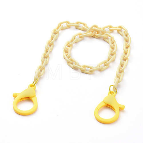 Personalized ABS Plastic Cable Chain Necklaces NJEW-JN02849-05-1