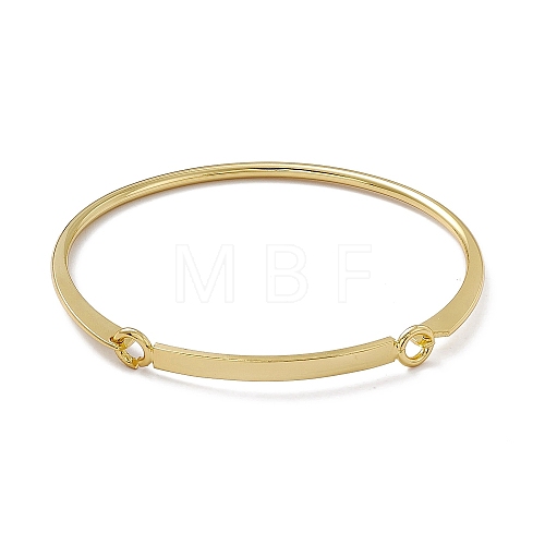 Rack Plating Brass Arch Link Bangle for Womwen BJEW-M229-28G-1