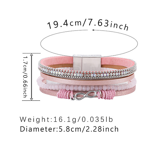 Bohemian PU Imitation Leather Multi-strand Bracelets WG079ED-02-1