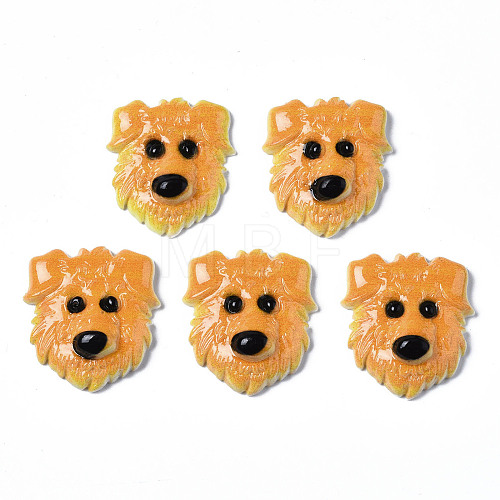 Resin Puppy Cabochons X-RESI-T031-37-1