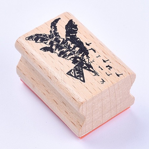 Wooden Stamps AJEW-WH0085-A02-1
