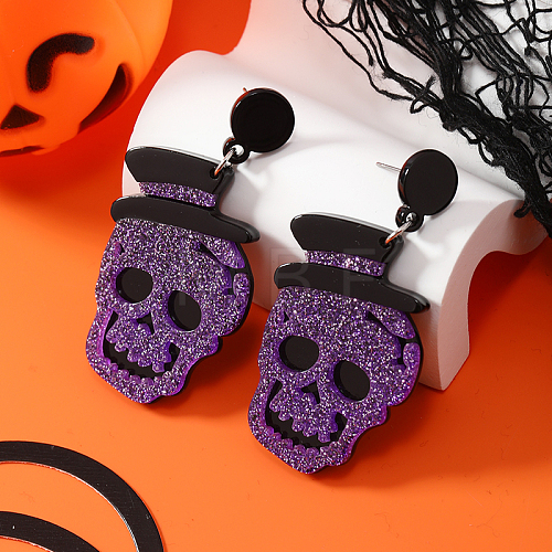 Halloween Skull Stud Earrings CG8997-2-1