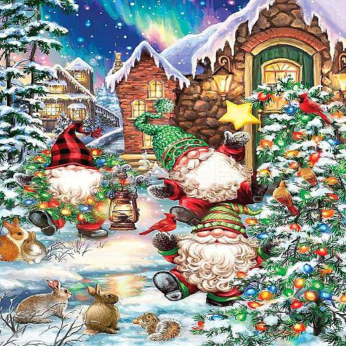 DIY Christmas Theme Diamond Painting Kits DIY-U002-02I-1