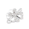 Brass Micro Pave Clear Cubic Zirconia Pendants ZIRC-I067-01A-2