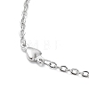 304 Stainless Steel Heart Link Chain Necklace NJEW-K249-09P-2