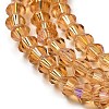 Transparent Electroplate Glass Beads Strands LS-EGLA-A039-T4mm-L18-3