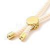 Half Finished Twisted Milan Rope Slider Bracelets FIND-G032-01G-09-4