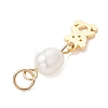 Natural Cultured Freshwater Pearl Rice with 304 Stainless Steel Pendants PALLOY-JF04791-5