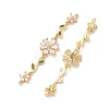 Brass Pave Cubic Zirconia Connector Charms KK-Z139-02G-3