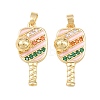 Brass Micro Pave Cubic Zirconia Pendants KK-C248-04G-03-1