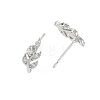 SHEGRACE Brass Micro Pave Cubic Zirconia Stud Earrings XGRQ4N374-719P-2
