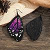 Bohemian Style Green Butterfly Wing Glass Bead Handmade Dangle Earrings FV2215-10