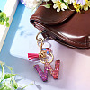 Alloy Resin Butterfly Keychains KEYC-TADJ0002-02G-W-5