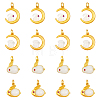 16Pcs 4 Style Glass Charms FIND-CA0006-77-1