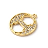 Rack Plating Brass Micro Pave Cubic Zirconia Pendant KK-H449-76G-08-2