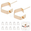 20Pcs Brass Stud Earring Findings KK-BBC0004-33-1