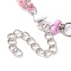 Pink & Plum Glass Seed Bead Link Bracelets BJEW-JB10266-4