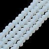 Imitation Jade Solid Color Glass Beads Strands EGLA-A034-J4mm-MD06-1