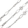 304 Stainless Steel Oval with Flat Round Link Chains CHS-H117-08P-1