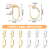 40Pcs 4 Style Brass Leverback Earring Findings KK-DC0002-15-2