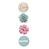 3D Flower & Heart Pattern Roll Stickers X-DIY-B031-05-4