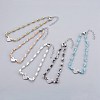 Glass Beads Charm Anklets AJEW-AN00235-1
